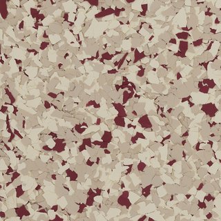 Crimson epoxy flake sample