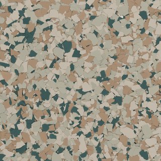 Chameleon epoxy flake sample