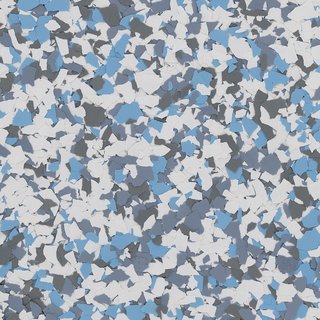 Iceblue epoxy flake sample