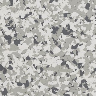 Snowfall epoxy flake sample
