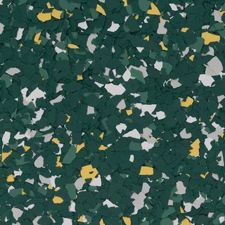 Green And Gold epoxy flake sample